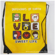 Promotional Drawstring Bags, Cartoon Backpack Bags Hot Stamping Logo